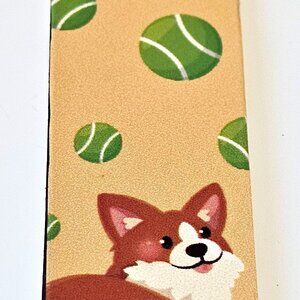 Corgi Dog Magnetic Bookmark, Cute Puppy, Tennis Ball, Book, Page Clip, Dog Lover